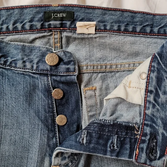 J.Crew Classic Button Fly Bootcut Jeans. SZ 6 100% cotton.... no stretch. - Picture 3 of 8